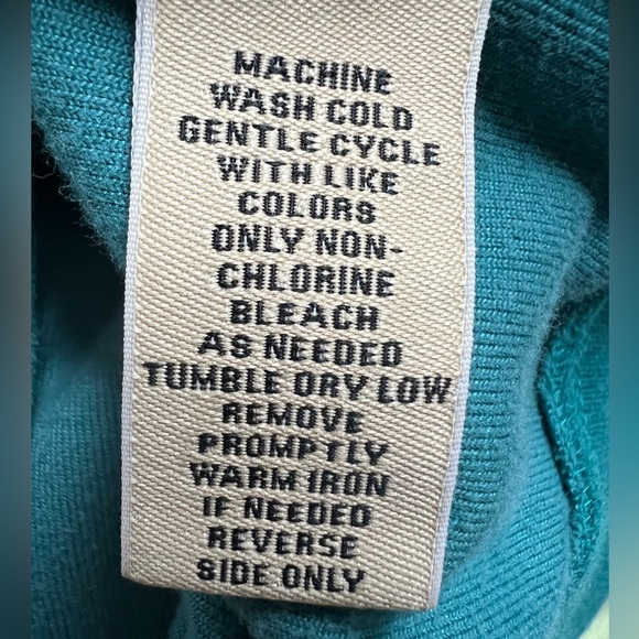 Bechamel Teal Velour Zipper Jacket L - Picture 15 of 16